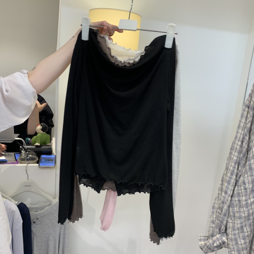 JINSIM韓國直郵女裝新款休閑時尚熱賣職業人氣長袖T恤開衫JINSIM長袖T恤