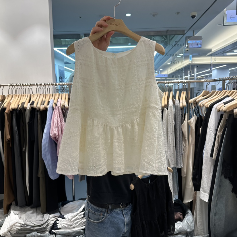 HONG.U韓國代購女士新品職業推薦26春夏時尚人氣襯衫蕾絲衫HONG.U襯衫/蕾絲衫圖色1