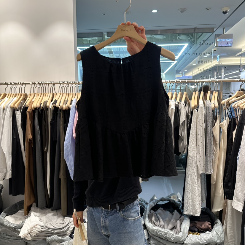 HONG.U韓國代購女士新品職業推薦26春夏時尚人氣襯衫蕾絲衫HONG.U襯衫/蕾絲衫圖色2