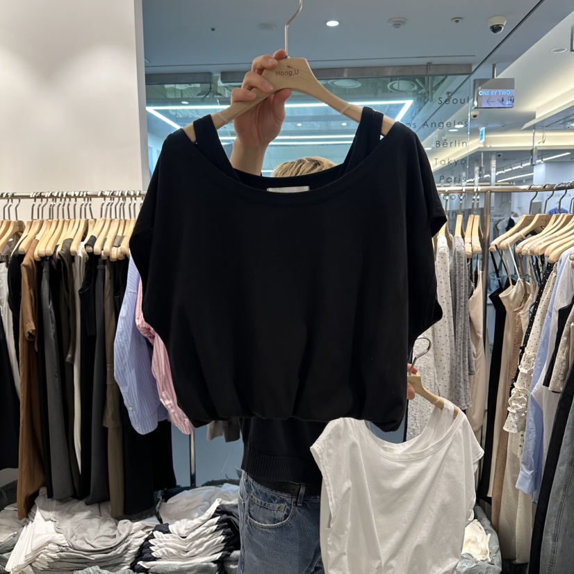 HONG.U韓國直郵實拍女裝新品熱賣人氣推薦26春夏時尚T恤HONG.UT恤圖色2