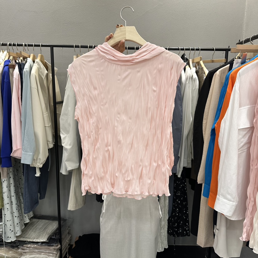 FLAMME TOIT/LUNAMDE韓國東大門直郵女裝新品休閑T恤褶皺FLAMME TOIT/LUNAMDET恤圖色1