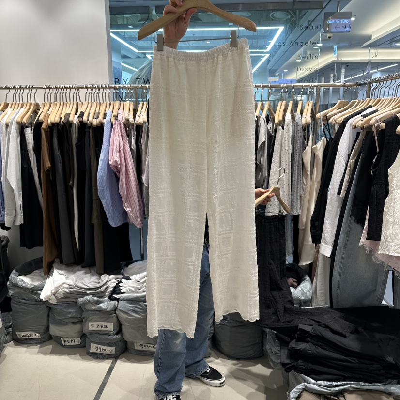 HONG.U韓國東大門直郵女士新款26春夏時尚職業熱賣休閑褲HONG.U休閑褲圖色1