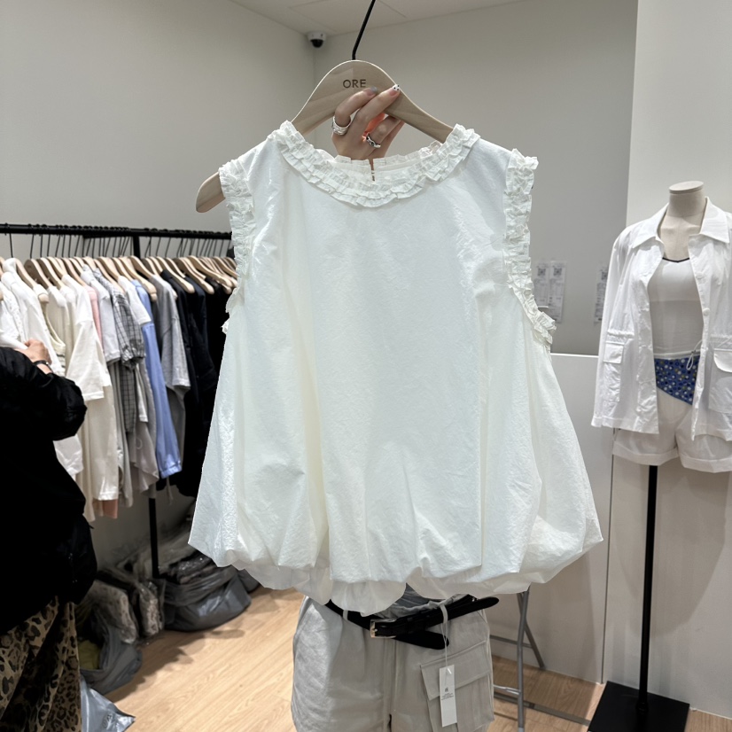 ORE-P韓國東大門代購女士新品熱賣職業26春夏襯衫蕾絲衫ORE襯衫/蕾絲衫圖色1