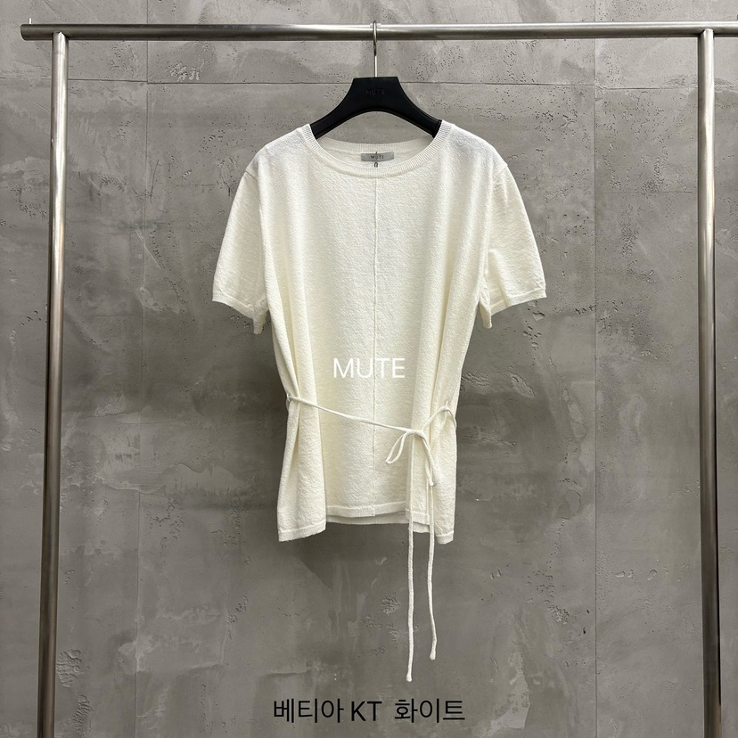 MUTE-P韓國東大門直郵女裝新品職業熱賣人氣推薦T恤含腰繩MUTET恤圖色1