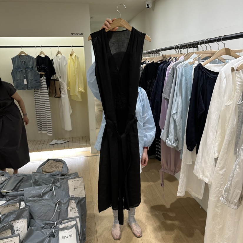 WINSOME韓國直郵女士新品推薦26春夏熱賣時尚連衣裙含腰帶WINSOME連衣裙圖色2
