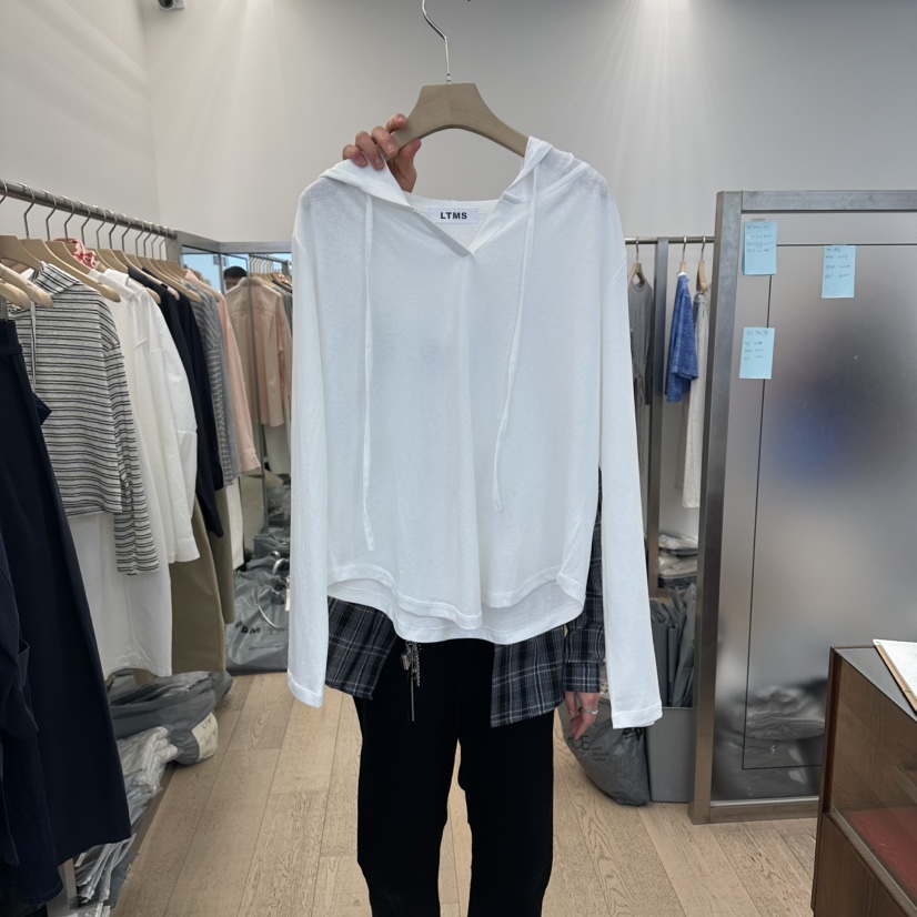 LTMS韓國直郵女士新品26春夏休閑推薦人氣職業長袖T恤兜帽LTMS長袖T恤圖色1