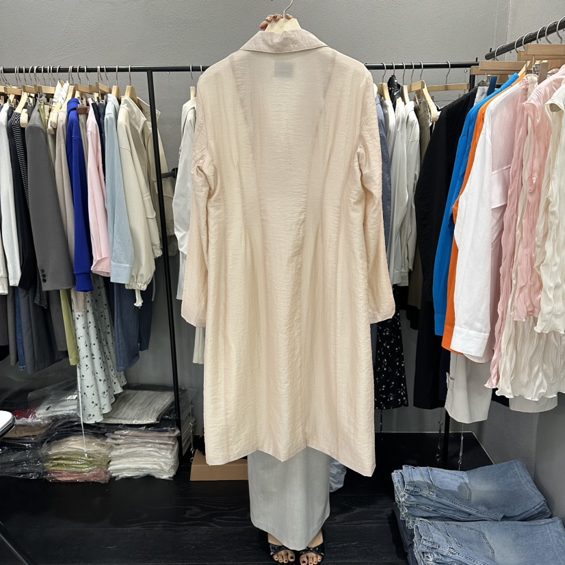 FLAMME TOIT/LUNAMDE韓國直郵女裝新款休閑職業長款風衣FLAMME TOIT/LUNAMDE長款風衣