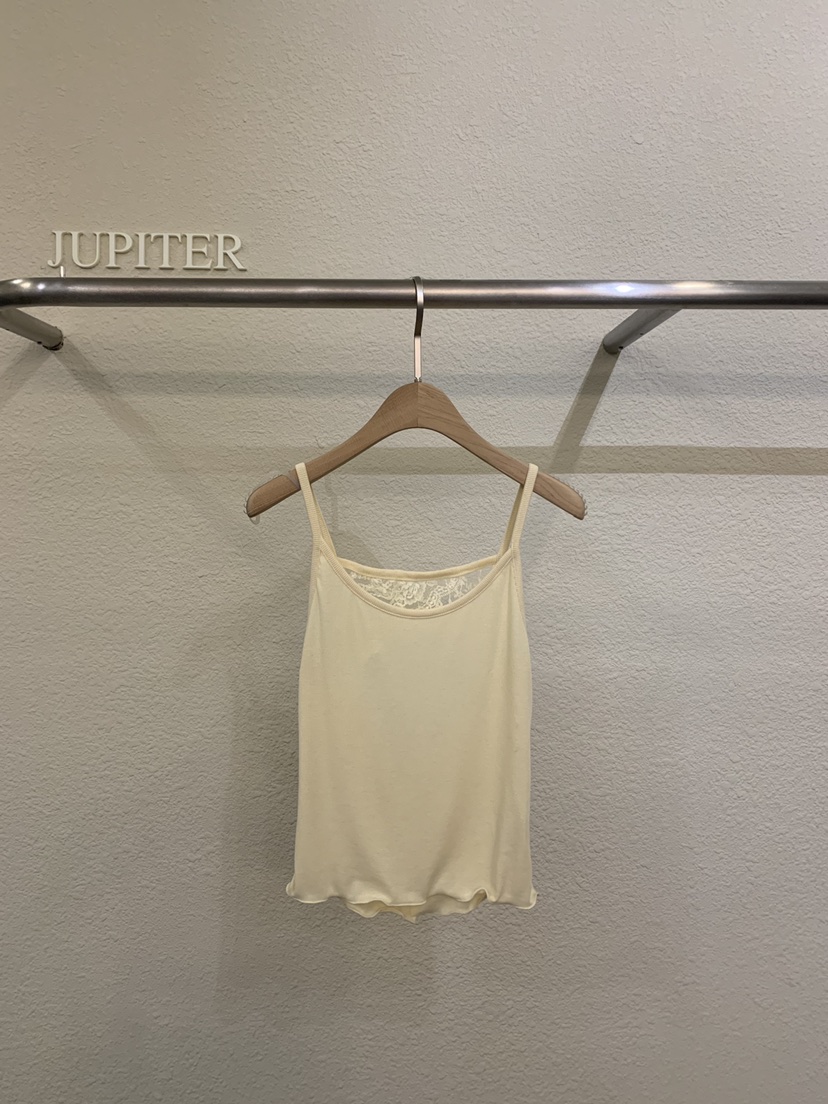 JUPITER韓國代購女士新款時尚熱賣人氣休閑26春夏吊帶背心蕾絲JUPITER吊帶/背心圖色1
