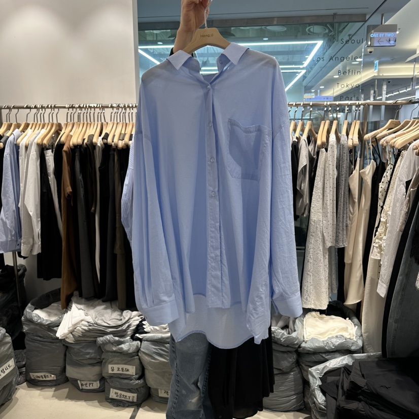 HONG.U韓國代購女裝新款熱賣推薦26春夏人氣職業襯衫蕾絲衫HONG.U襯衫/蕾絲衫圖色2