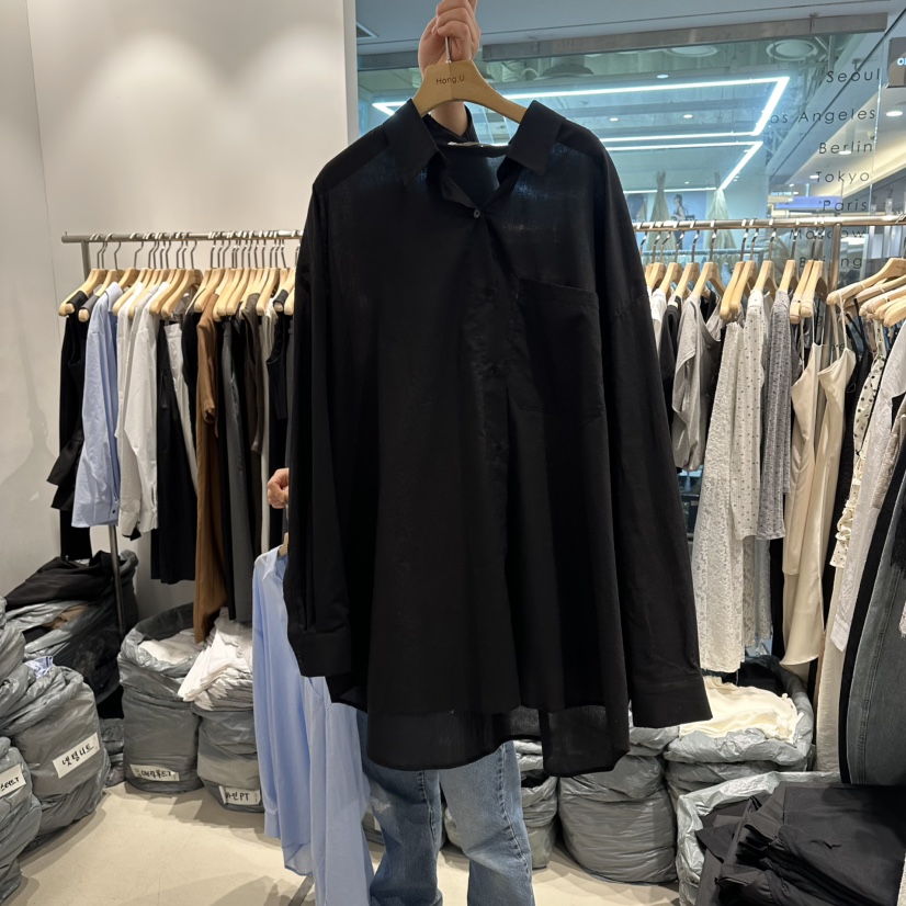 HONG.U韓國代購女裝新款熱賣推薦26春夏人氣職業襯衫蕾絲衫HONG.U襯衫/蕾絲衫圖色3