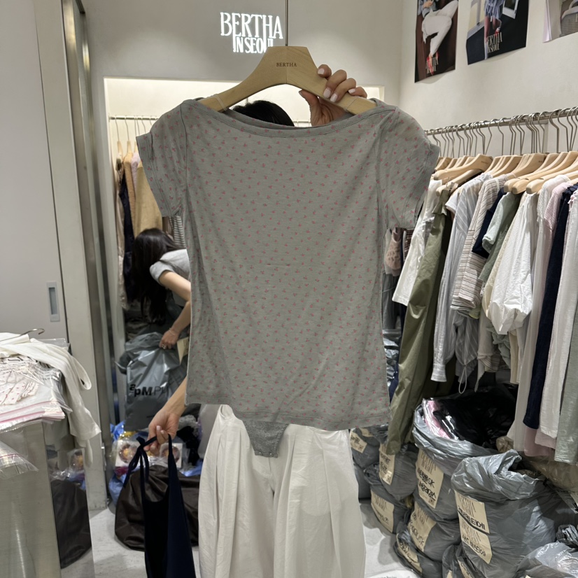 BERTHA韓國東大門代購女裝新品休閑推薦熱賣時尚人氣職業T恤BERTHAT恤圖色3