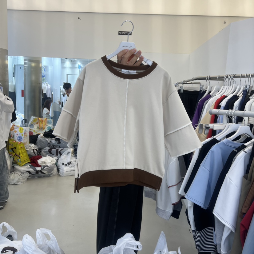 NON CLIP韓國代購女士新品休閑時尚人氣職業熱賣26春夏T恤NON CLIPT恤圖色1