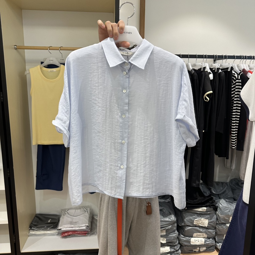 MUYBIEN韓國直郵女裝新款熱賣26春夏推薦職業襯衫蕾絲衫亞麻MUYBIEN襯衫/蕾絲衫圖色2