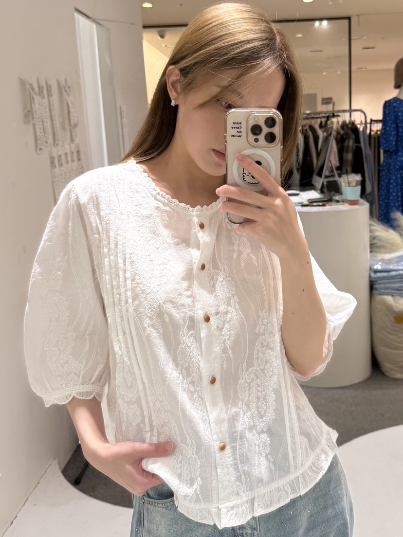 FABRIC韓國東大門直郵女裝新款人氣熱賣休閑時尚襯衫蕾絲衫FABRIC襯衫/蕾絲衫