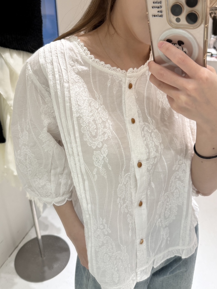 FABRIC韓國東大門直郵女裝新款人氣熱賣休閑時尚襯衫蕾絲衫FABRIC襯衫/蕾絲衫