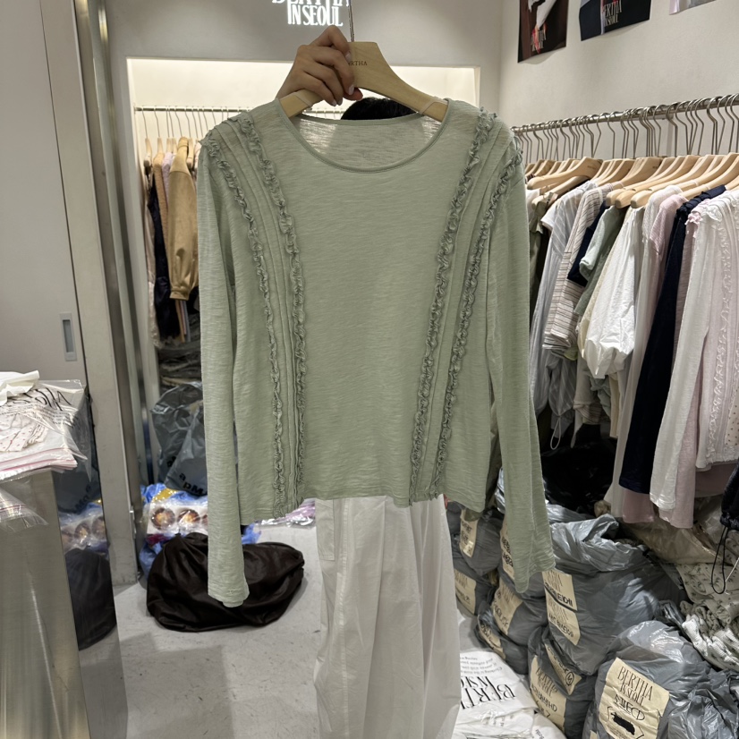 BERTHA韓國東大門代購女裝新款推薦休閑人氣熱賣時尚長袖T恤BERTHA長袖T恤圖色2