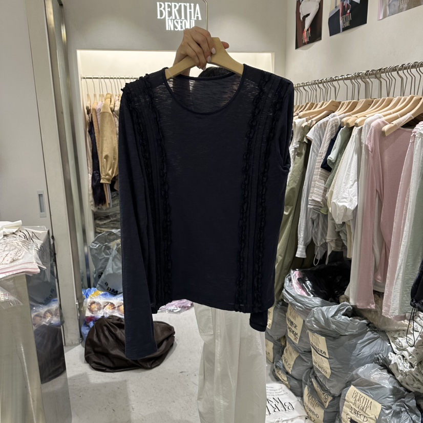 BERTHA韓國東大門代購女裝新款推薦休閑人氣熱賣時尚長袖T恤BERTHA長袖T恤圖色4