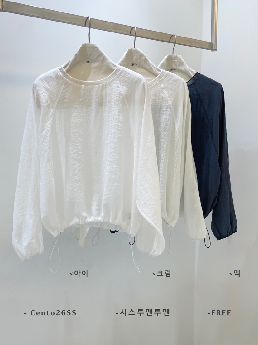 CENTO韓國代購女士新款時尚職業休閑26春夏襯衫蕾絲衫透明CENTO襯衫/蕾絲衫