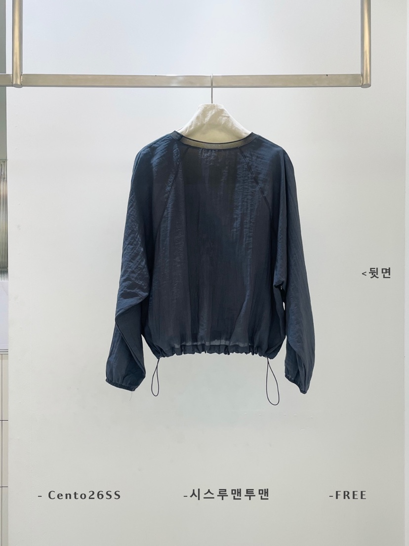 CENTO韓國代購女士新款時尚職業休閑26春夏襯衫蕾絲衫透明CENTO襯衫/蕾絲衫