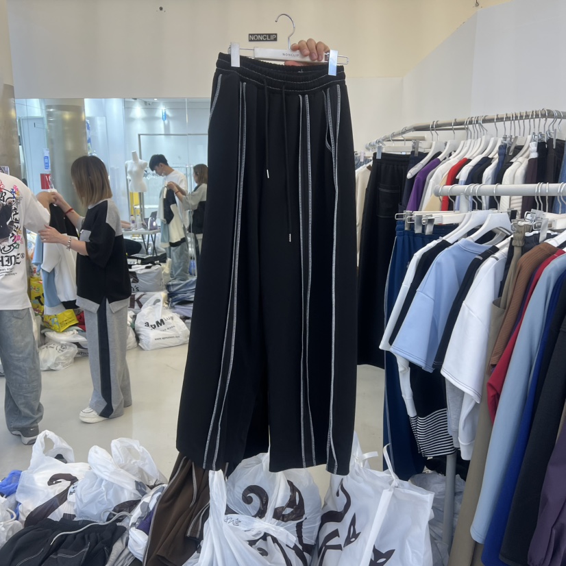 NON CLIP韓國直郵女裝新款熱賣休閑26春夏人氣休閑褲條紋NON CLIP休閑褲圖色3