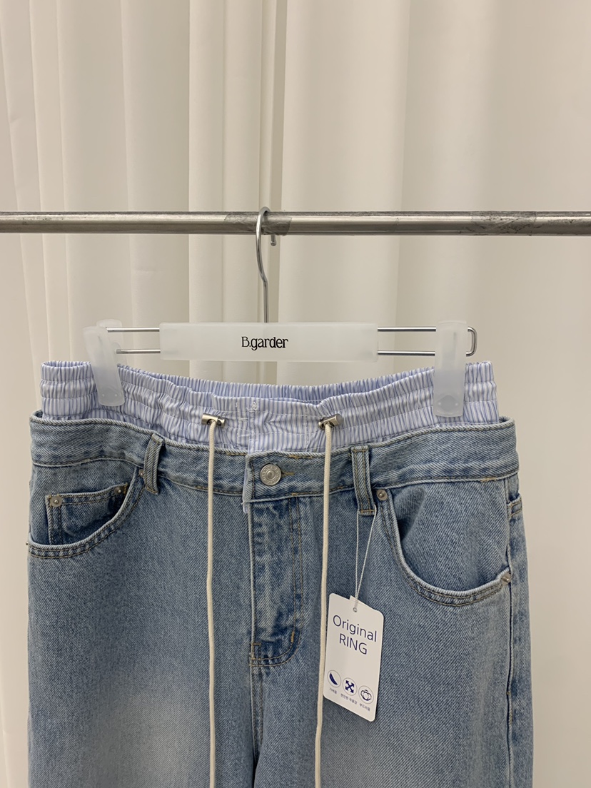 B_GARDER韓國東大門代購女裝新品推薦時尚26春夏職業牛仔褲B.GARDER牛仔褲