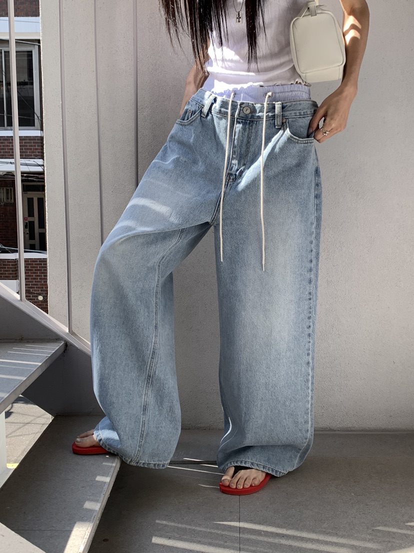 B_GARDER韓國東大門代購女裝新品推薦時尚26春夏職業牛仔褲B.GARDER牛仔褲