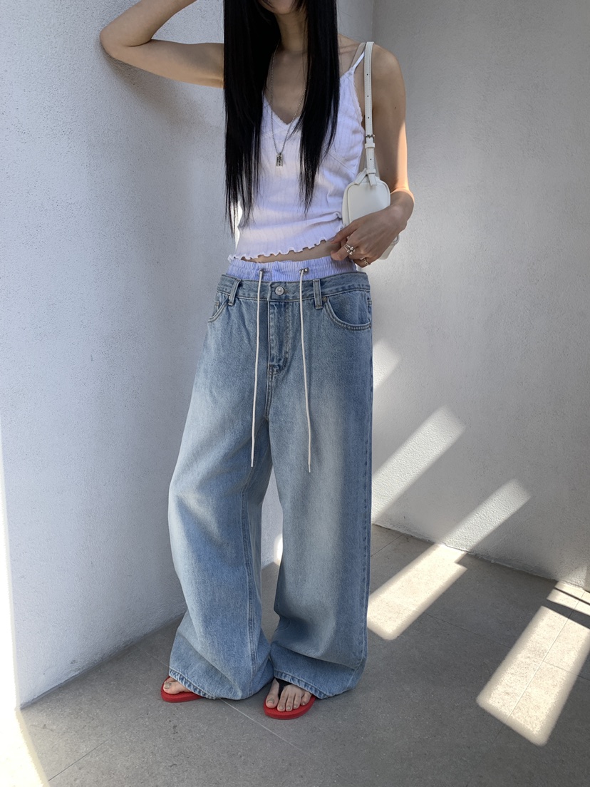 B_GARDER韓國東大門代購女裝新品推薦時尚26春夏職業牛仔褲B.GARDER牛仔褲