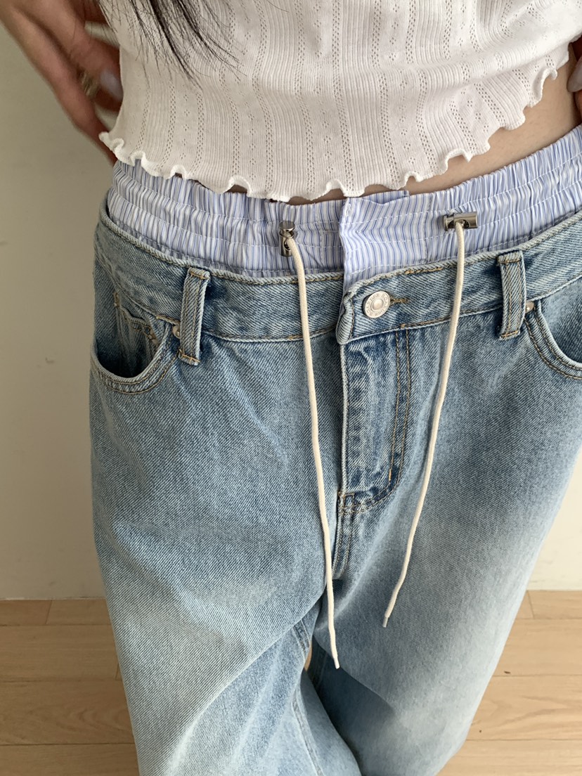 B_GARDER韓國東大門代購女裝新品推薦時尚26春夏職業牛仔褲B.GARDER牛仔褲