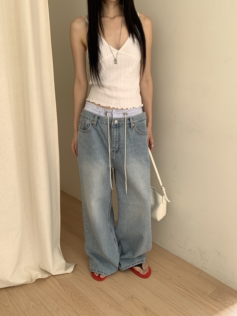 B_GARDER韓國東大門代購女裝新品推薦時尚26春夏職業牛仔褲B.GARDER牛仔褲