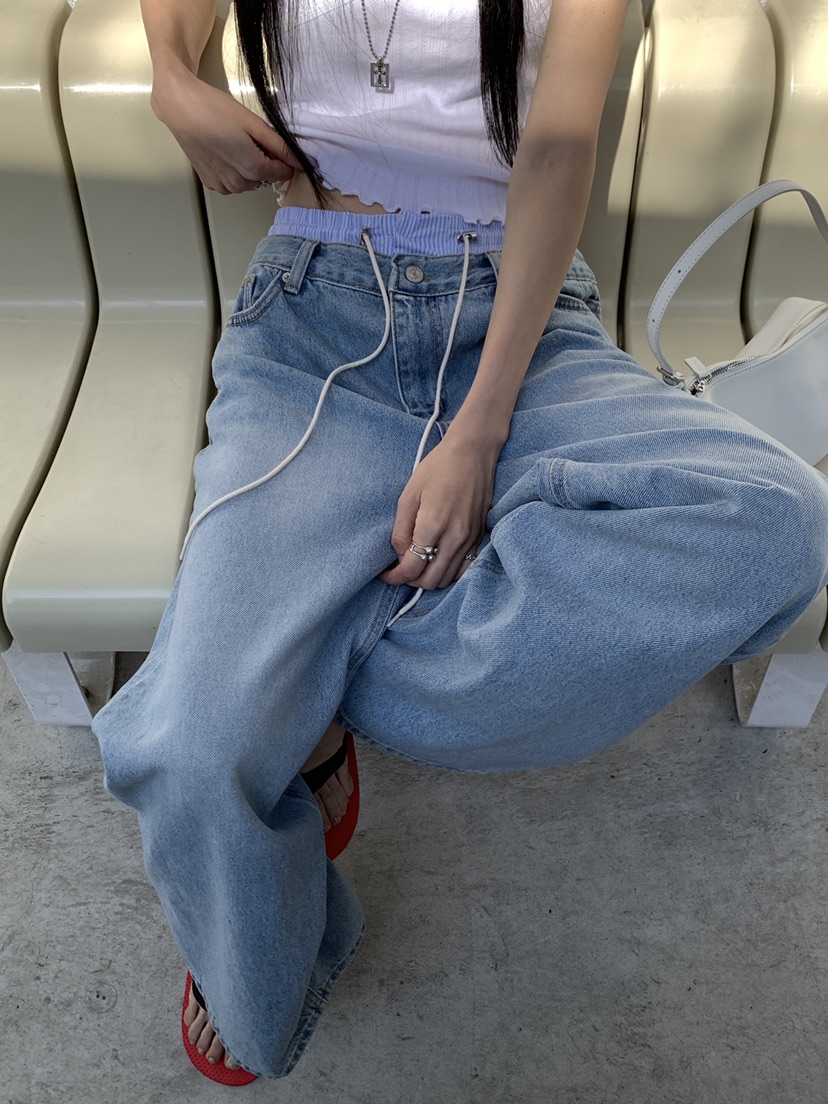 B_GARDER韓國東大門代購女裝新品推薦時尚26春夏職業牛仔褲B.GARDER牛仔褲