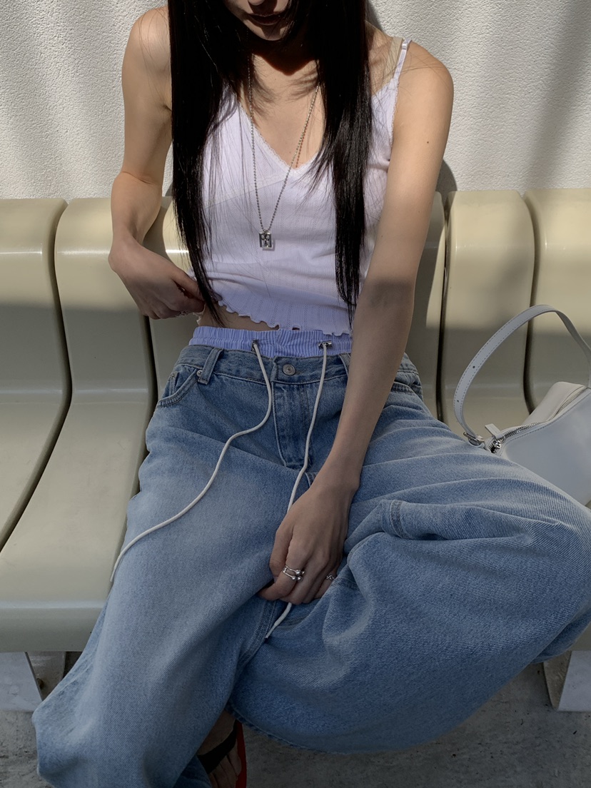 B_GARDER韓國東大門代購女裝新品推薦時尚26春夏職業牛仔褲B.GARDER牛仔褲