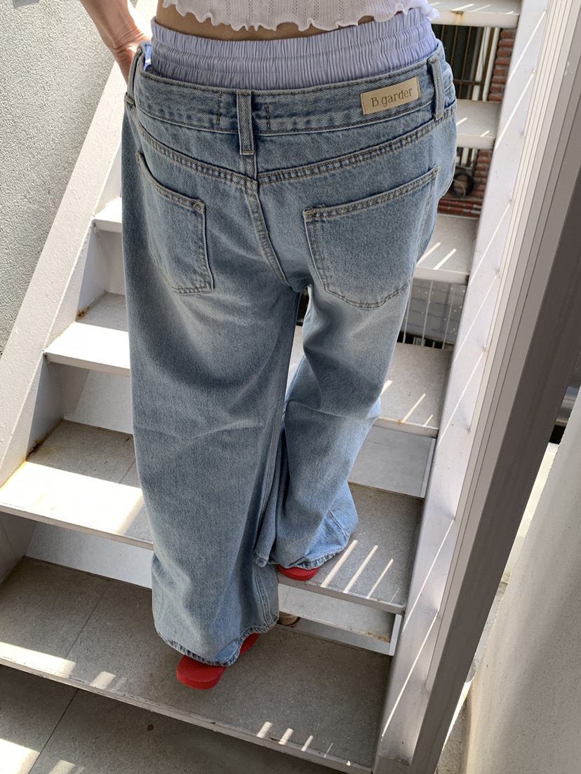 B_GARDER韓國東大門代購女裝新品推薦時尚26春夏職業牛仔褲B.GARDER牛仔褲