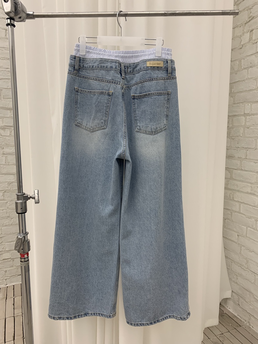 B_GARDER韓國東大門代購女裝新品推薦時尚26春夏職業牛仔褲B.GARDER牛仔褲
