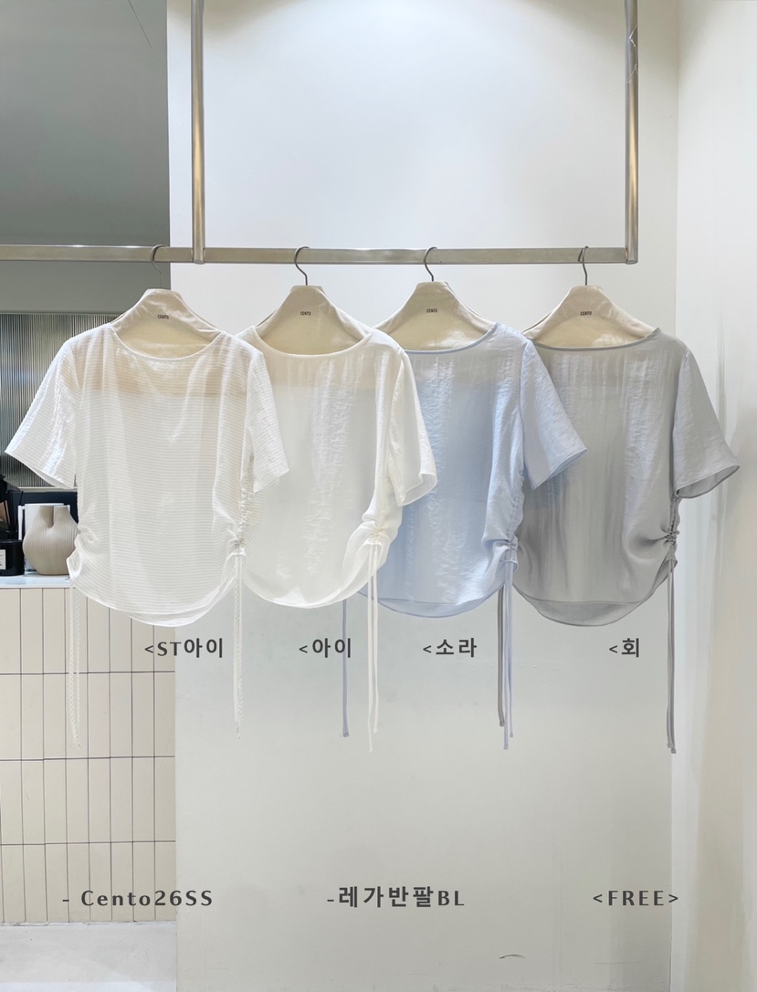 CENTO韓國直郵女士新品推薦休閑職業人氣熱賣26春夏襯衫蕾絲衫CENTO襯衫/蕾絲衫