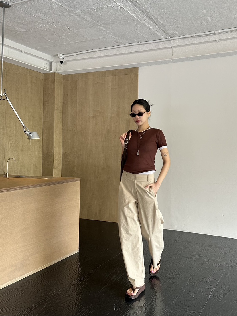 LIMLIMLIM韓國直郵女裝新款時尚職業休閑26春夏熱賣T恤天絲LIM LIM LIMT恤