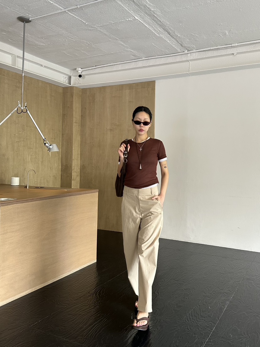 LIMLIMLIM韓國直郵女裝新款時尚職業休閑26春夏熱賣T恤天絲LIM LIM LIMT恤