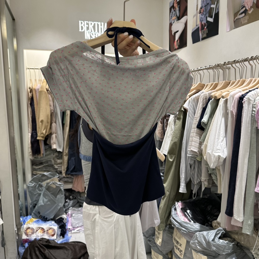 BERTHA韓國直郵女士新款熱賣人氣推薦休閑吊帶背心不含內搭BERTHA吊帶/背心