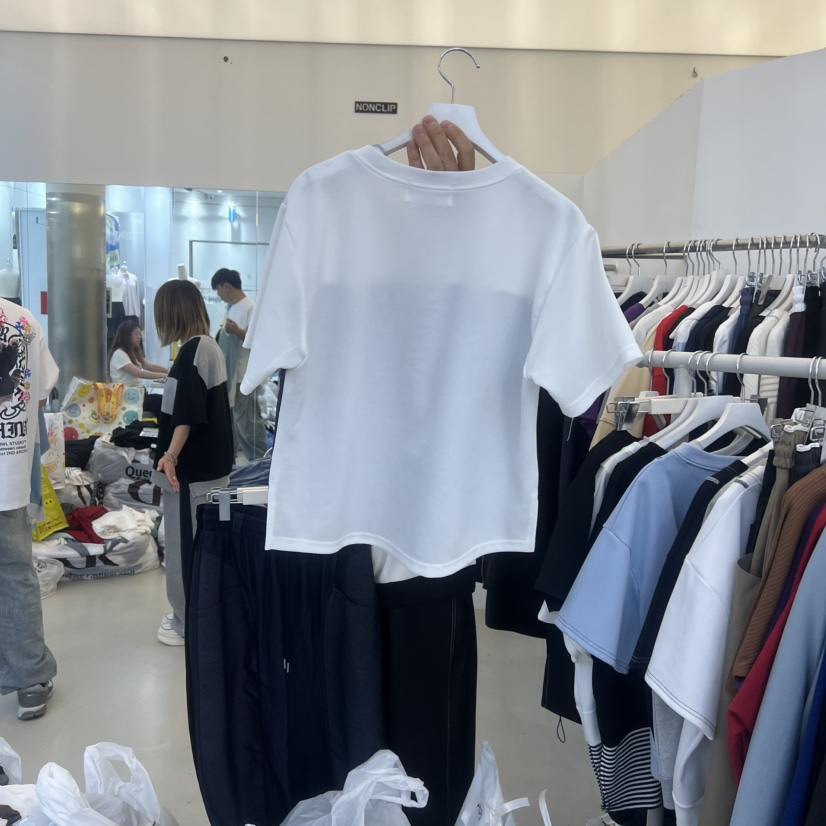 NON CLIP韓國東大門直郵女裝新款26春夏休閑職業T恤撞色NON CLIPT恤
