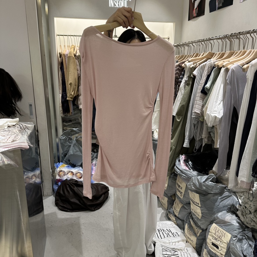 BERTHA韓國直郵女士新品職業26春夏休閑推薦人氣熱賣長袖T恤BERTHA長袖T恤圖色2