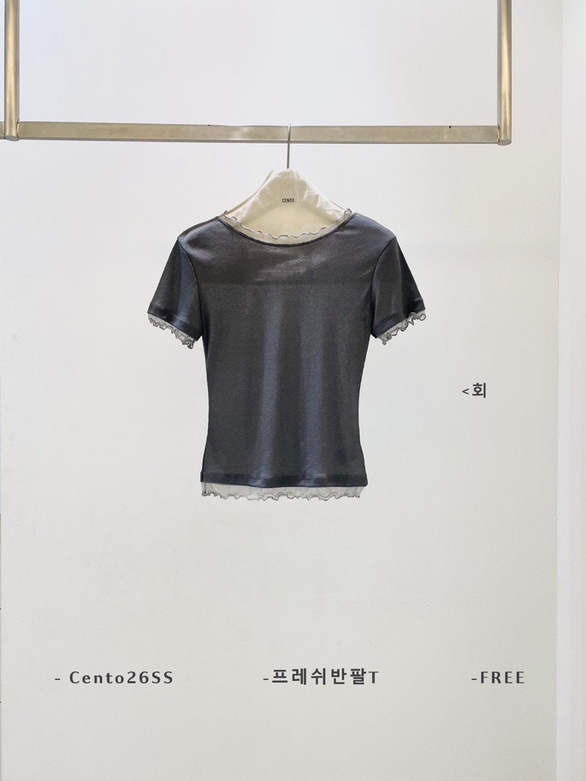 CENTO韓國東大門代購女士新款人氣休閑26春夏熱賣時尚T恤CENTOT恤圖色4灰色