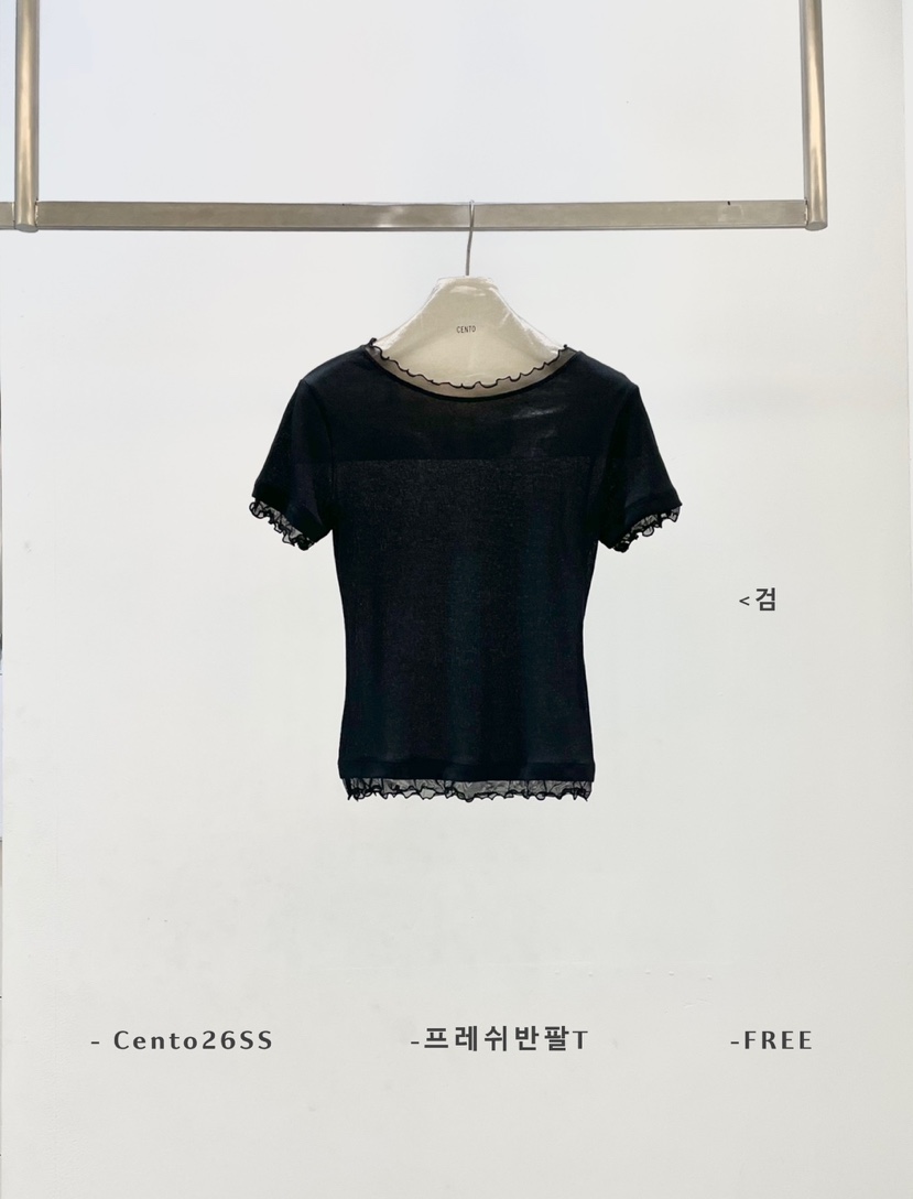 CENTO韓國東大門代購女士新款人氣休閑26春夏熱賣時尚T恤CENTOT恤圖色5黑色