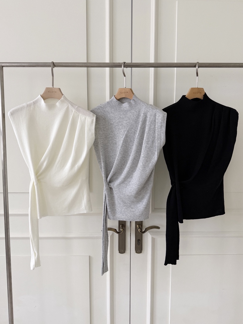 CLOTH韓國東大門代購女士新品時尚26春夏休閑推薦針織衫系帶CLOTH針織衫