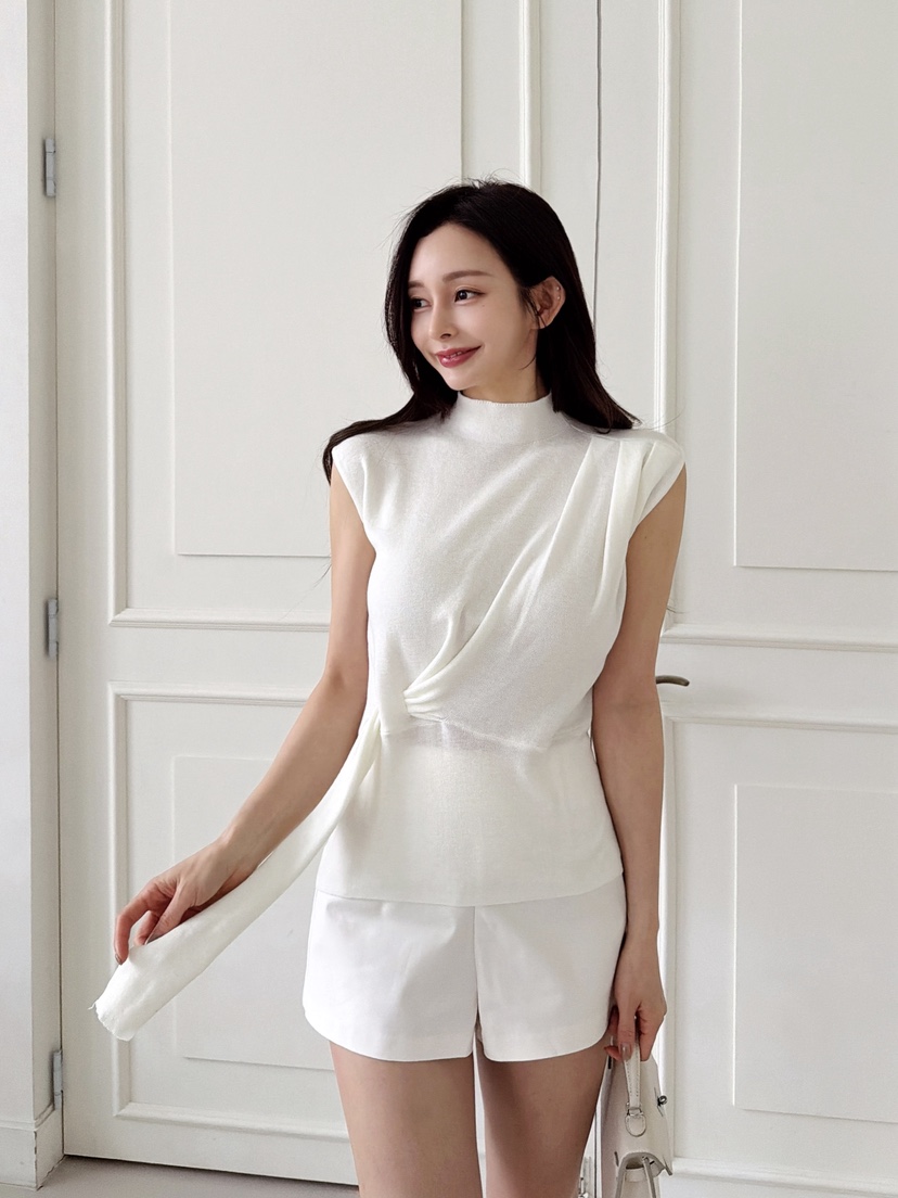 CLOTH韓國東大門代購女士新品時尚26春夏休閑推薦針織衫系帶CLOTH針織衫