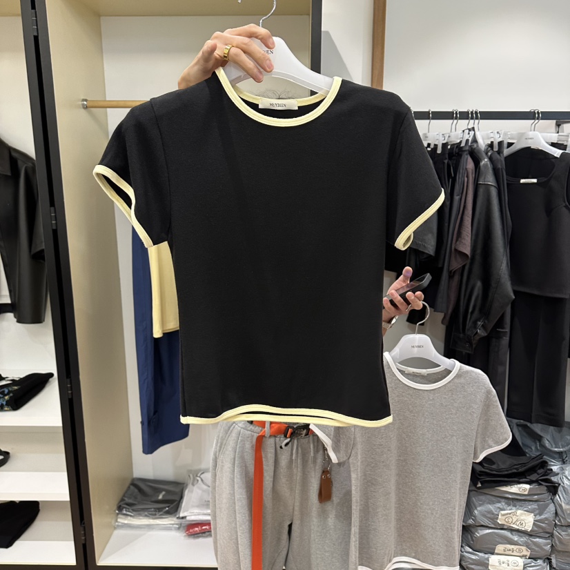 MUYBIEN韓國東大門代購女士新款休閑人氣26春夏推薦熱賣T恤MUYBIENT恤圖色3