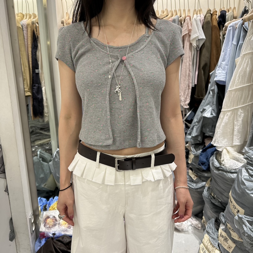 BERTHA韓國東大門代購女士新品休閑職業推薦時尚T恤假兩件BERTHAT恤圖色1