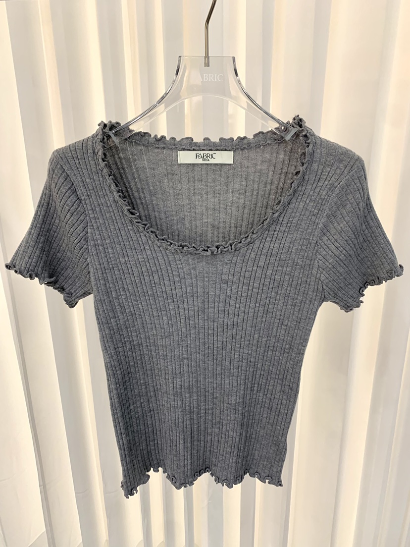 FABRIC韓國直郵實拍女士新款熱賣休閑26春夏時尚針織衫褶皺FABRIC針織衫圖色3