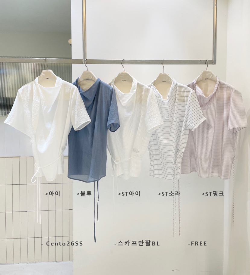 CENTO韓國直郵女裝新款人氣26春夏時尚職業襯衫蕾絲衫圍巾CENTO襯衫/蕾絲衫