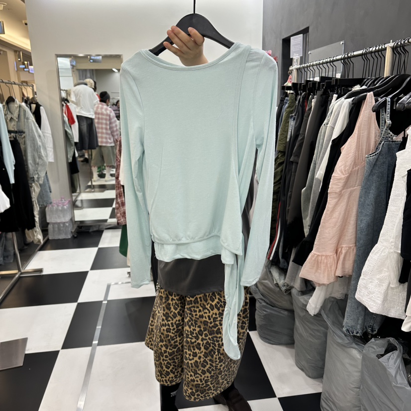 LADYBLACK/THE BLACK韓國代購女裝新品休閑人氣長袖T恤LADYBLACK/THE BLACK長袖T恤