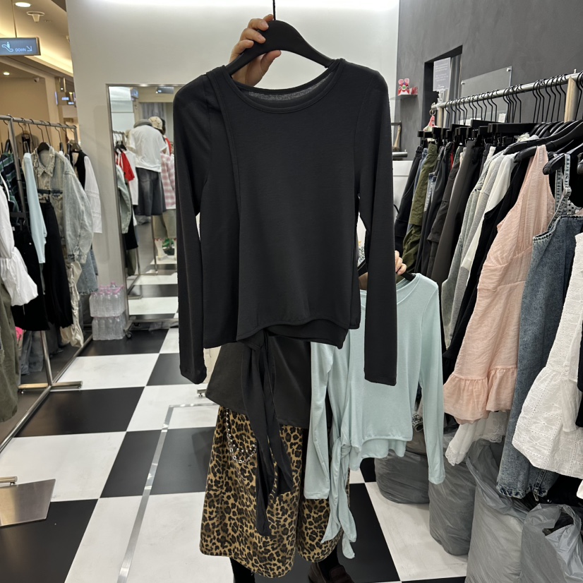 LADYBLACK/THE BLACK韓國代購女裝新品休閑人氣長袖T恤LADYBLACK/THE BLACK長袖T恤圖色2