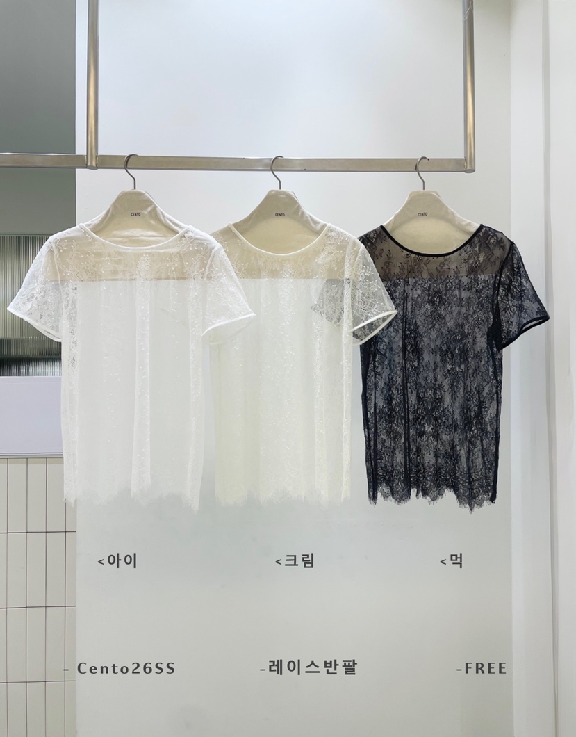 CENTO韓國東大門直郵女裝新品熱賣人氣26春夏襯衫蕾絲衫蕾絲CENTO襯衫/蕾絲衫